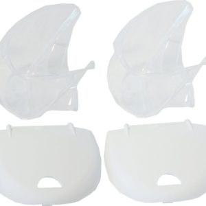 Voltréga kapbakjes transparant met wit klepje, pak a 2 stuks.