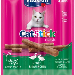 Vitakraft Cat-Stick mini, eend & konijn