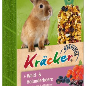Vitakraft bosbes/vlierbes-kräcker dwergkonijn, 2in1.