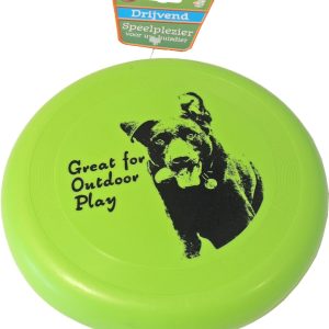 Hondenspeelgoed frisbee groen drijvend,  23 cm.