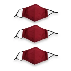 Rood Herbruikbare Katoenen Mondmaskers | Set van 3 | Beschermend en Modieus | Uniseks Gezichtsmaskers bescherming tegen ziektekiemen | Wasbaar en Duurzaam