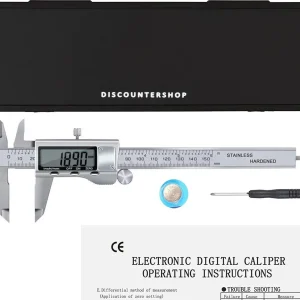 Professionele Digitale Schuifmaat met handige Opbergcase - Incl. extra batterijen - RVS - 150mm meetbereik