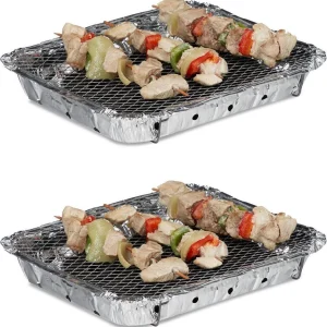 2 Stuks Barbecue - Instant - Wegwerp - Buiten barbecue - Tafel - Rooster - Balkon - Picknick - Barbecue accessoires - Grill - Barbecue kopen - Barbecuen - Barbecue saus -