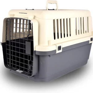 Hondenbox | Wit grijs | kattenreismand | 50cmx33cm x33cm | Tot 12 kg | Hondenreismand