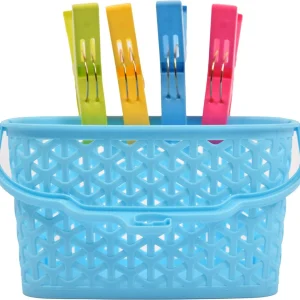 Wasknijpermandje voor knijpers - Mandje voor je knijpers afmeting 22x13x12.5 Blauw