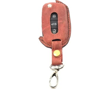 Handgemaakt Volkswagen Sleutel Cover | Lederen sleutelhoesje | beschermhoesje | autosleutel