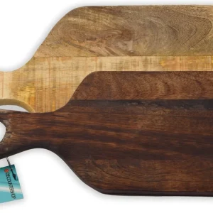 Set van 2 Handgemaakte mango hout snijplank - kaasplank - snijplank - serveerschaal - houten dienblad - hakblok