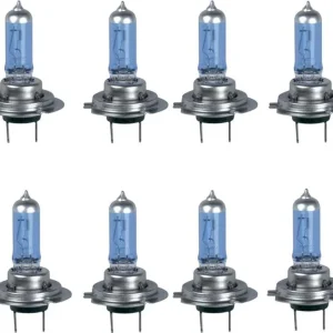 12 STUKS 12V 60/55W H4 P43t Halogeenlamp 6500K Auto Halogeenlamp Xenon Donkerblauw Glas Super Wit Hoog Wattage Lamp Off Road Gebruik H4 autolampen - H4 - 12V 55W - 12 Stuk | Blauw