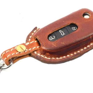 Handgemaakt Volkswagen Sleutel Cover | Lederen sleutelhoesje | beschermhoesje | autosleutel