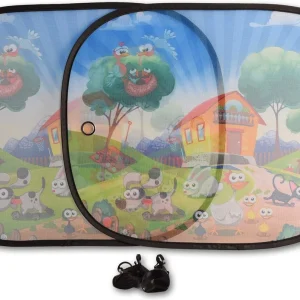 Zonwering Zonnescherm Auto UV Protectie 2 Stuks Autozonwering Voor Autoraam Zijruit - huisje