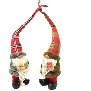2x Kerst kabouter in schattig design | 12x10x50 |tuinkabouter voor kerst decoratie |decoratieve kabouter kamerdecoratie voor binnen en buiten |dwerg klein