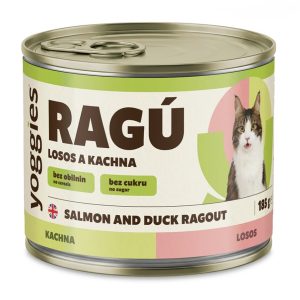 185g Yoggies RAGOUT voor katten Zalm & Wilde Eend