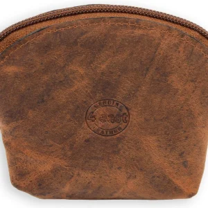 Vakantie portemonnee buffelleer – compacte leren reisportemonnee unisex – kleine portemonnee voor pasjes, muntgeld, cash en sleutels