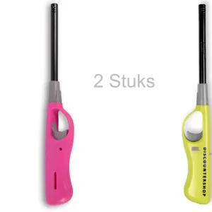 2 Stuks Elektrische Keuken Aansteker Set - Krachtige Mini Aanstekers - Kunststof - 4x25x25 cm