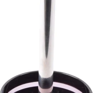 RVS toiletborstel met houder gestreept motief - Toiletborstelhouders/wc-borstelhouders voor toilet - Schoonmaakproducten