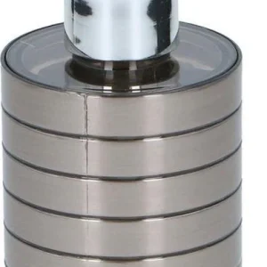 1x Zeeppompje/zeepdispenser 300 ml zilver - Zeepdispensers met pompje zilverkleurig