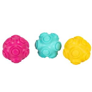 FREEDOG Klinknagelbal rubberen speelgoed 7,8 cm TURKOOIS