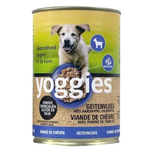 400g Yoggies blik geit met aardappelen en wortelen