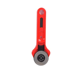 Rolmes | Rood | Roterende Snijder | Rolsnijder | Met Veiligheidsfunctie | Messenrol | Rollermes | voor Hobby en Klussen | 18cm*2.8cm*1.8cm