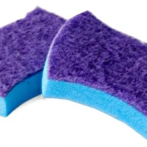 2x Zachte schuurspons | Gekleurde schuursponzen | Afwas sponzen - 10x7x2cm