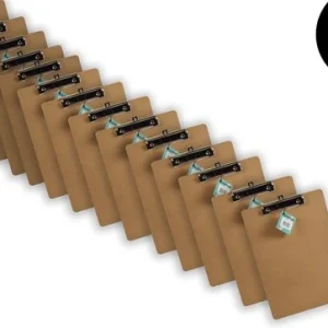 14x Klemborden - Klemborden A4 - Klemborden hout A4 31 x 22 x 1.5 cm