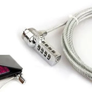 Premium Anti-diefstal Computerbeveiligingskabel met Dubbel Cijferslot | Ketting Slot voor Laptop | Kettingslot Notebook | Computerslot Pc | Anti Diefstal Computer | Beveiligingskabel | Computerketting