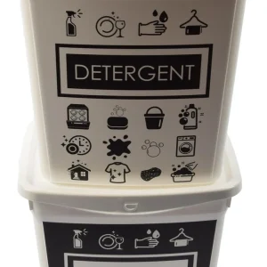 2x Waspoeder box | EHBO-benodigdheden |multibox 6liter |Handig |reinigingsmiddel | 23x18x24,5cm 300g| was tabletten| Poedercontainer met hengsel | Topper!