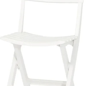1x Robuuste kunststof klapstoel | Wit | tuinstoel bistrostoel balkonstoel campingstoel |Opvouwbaar | Relaxen |46 cm x 41 cm x 78 cm