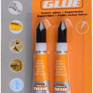 Power Glue Secondenlijm - Secondelijm - seconden lijm - seconde - Superglue - Tube 2 x 3 gram