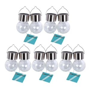 Zonne-lampenset voor Solar Tuinverlichting - 10 Solar lampen - Ni-Mh 1.2V - Buitenverlichting - Roestvrijstaal & Edelstahl Cristal