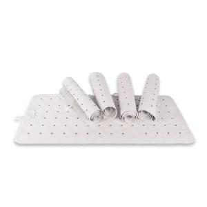 Witte Badmat Set van Natuurlijk Rubber | Antislip Douchemat | 76cm x 36cm | 5 Stuks