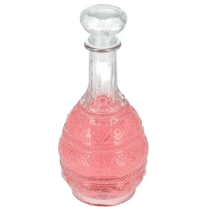 Whiskey karaf 1 Liter - klassieke whiskey decanter glazen karaf voor whisky, bourbon, likeur - limonade luxe karaf geschenken - feestelijk