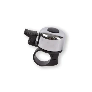 Mini Fietsbel voor Kinderfiets 3.4 cm Zwart & Zilver – Compact & Helder Geluid – Universele Aluminium Bel – Fietsaccessoires & Fietsonderdelen voor Kinderen