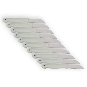 10-delige Schilmesjes Set - Koksmessen en Keukenmessen - Hoogwaardig - Wit