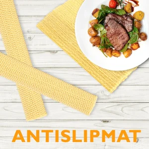 Set van 2 | Antislipmat | Keukenlades | geel/beige | Rubberen antislipmat | Synthetisch rubber | Gripmat | 150cm*30cm