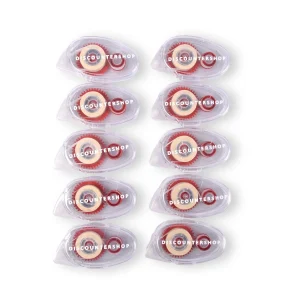 10 stuks Hoogwaardige Lijmroller en Lijmapplicator - Transparant Rood - Lichtgewicht 314g – Discountershop