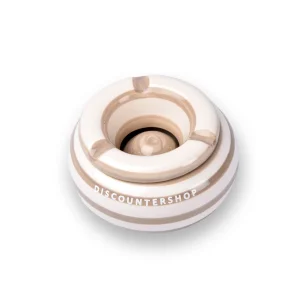 1x Stijlvolle Aardewerk Asbak 11cm x 6cm Beige - Perfect Rookaccessoire