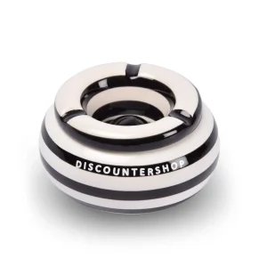 1x Stijlvolle Aardewerk Asbak 11cm x 6cm Zwart - Perfect Rookaccessoire