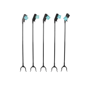 Methodische Zwarte Kunststof Grijparmen | 82 cm Lange | 5 Stuks | Lichtgewicht Afvalgrijpers Om Vervuiling Te Stoppen | Robuuste Grijptangen Voor Afvalgrijper en Prullen Oprapen