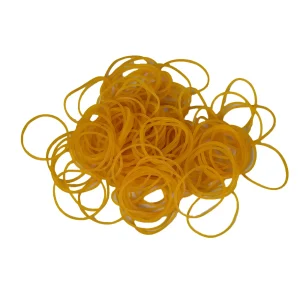 Rubberen Elastiekjes - Hoogwaardig, Kleine, Gekleurde Kantoor Elastiekjes - 50g - Bruin