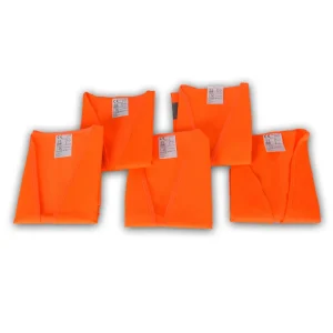 Set Van 5 | Veiligheidsvest | Reflectievest | Fluorescerend vest | Oranje | polyester | Werkkleding en Bescherming