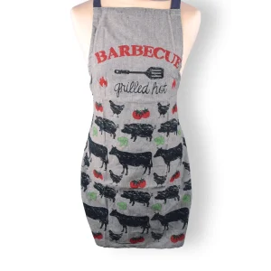 1x Stijlvol Grijs Schorten - Keukenschort voor Koks: Lichtgewicht 100% Katoenen Bakkersschort - 115cm x 61cm