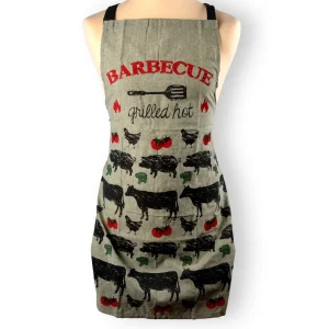 1x Stijlvol Groen Schorten - Keukenschort voor Koks: Lichtgewicht 100% Katoenen Bakkersschort - 115cm x 61cm