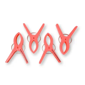 1 sets x 4pcs | Rood | Handdoekklemmen | Handdoekclips | plastic | Handdoekhaakjes | Handdoekknijpers | 15cm*10cm*3cm