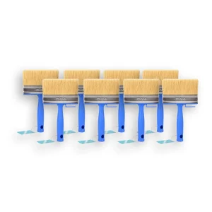 Professionele Blauwe Verfkwast Set - Hoogwaardige Plastic Kwasten voor Water- en Olieverf - 8-delige Schilderkit 20cm*12cm*3cm