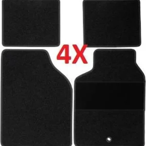2 Matten voor en 2 Matten Achter Universele set Automatten - Zwart