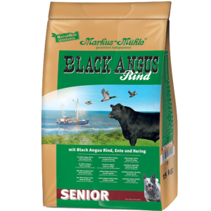 Markus-Mühle Black Angus Senior, koudgeperste korrels voor oudere honden