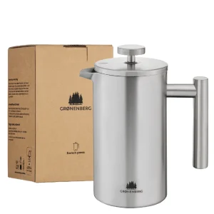 Cafetière à piston en inox - 1L