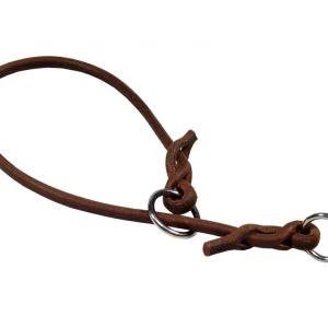 Halsband van rond leer 8 mm x 60 cm