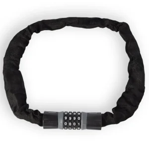 Zwart Kettingslot Fiets 90cm – Fietsslot zonder Sleutel met Cijferslot – Gehard Staal & Kunststof – Kettingslot voor Fatbike, E-bike, Vouwfiets & Scooter – Fietsslot Goedkoop